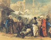 William James Muller The Cairo Slave Market painting